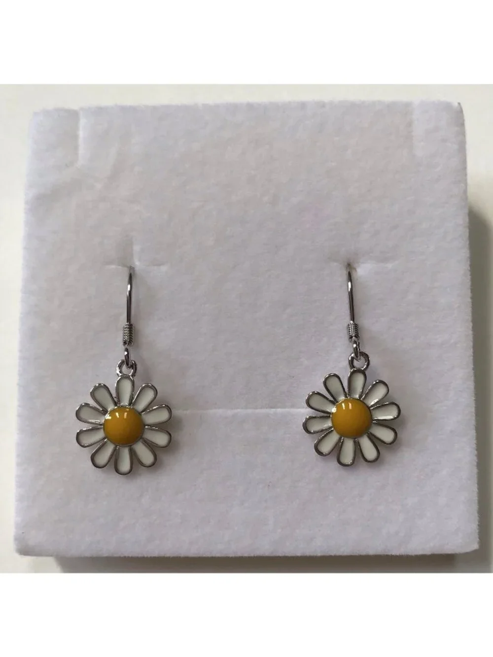 Sterling Silver Daisy Flower Earrings Romantic Work